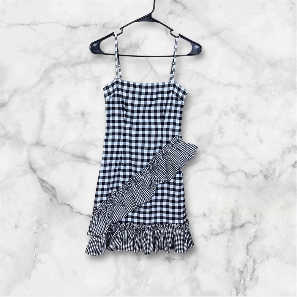 Lovers + Friends Gabby Gingham Ruffle Dress XS